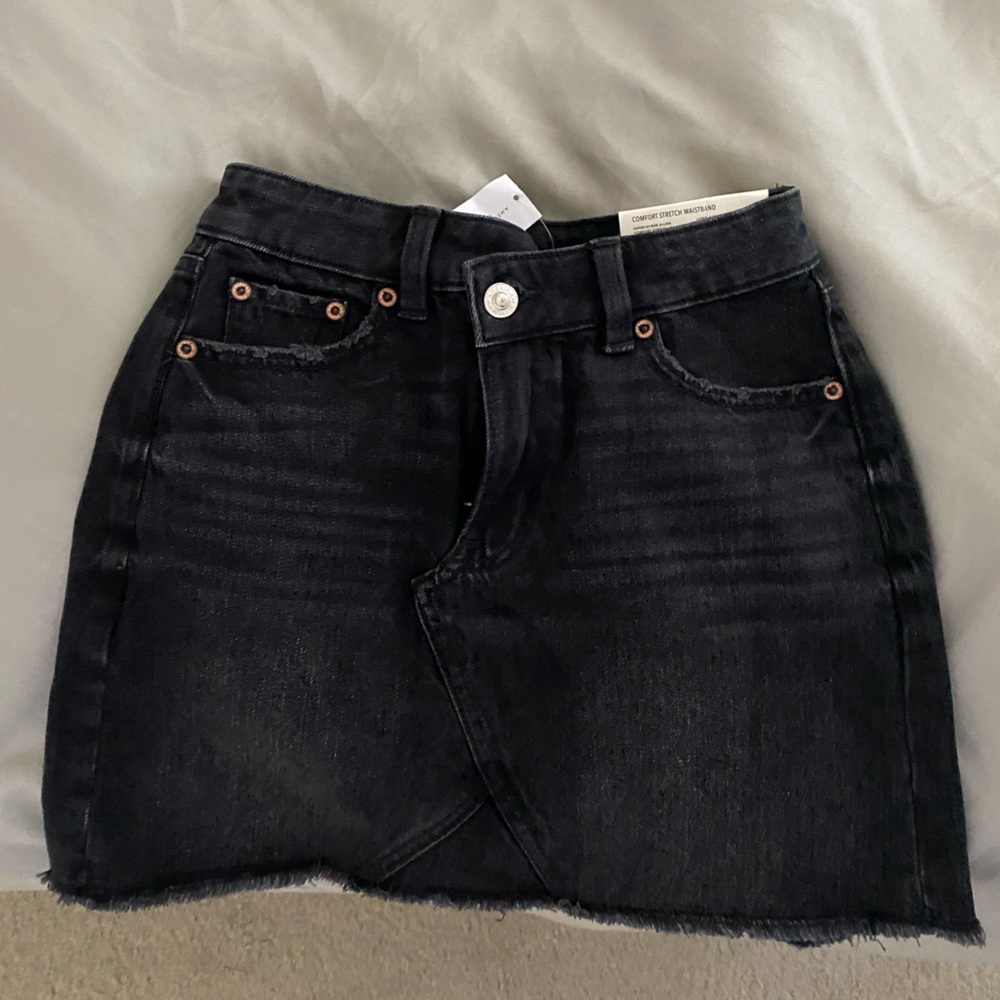 Black jean skirt